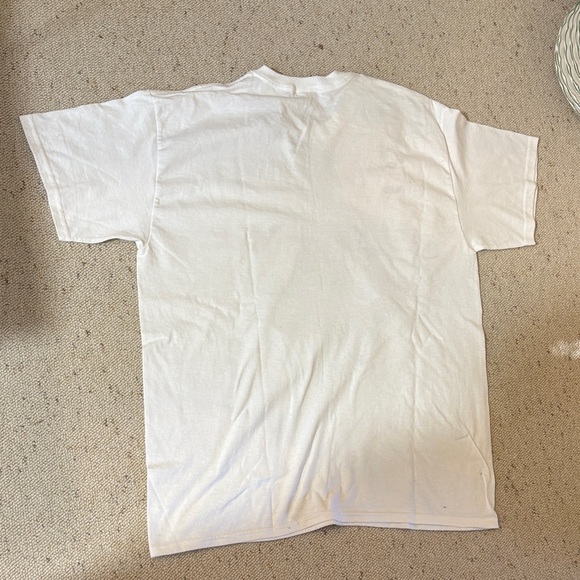 NWOT White Tee with Red and Black Sequin Appliqué Design - Picture 2 of 9